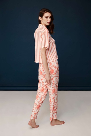 Bonnie&clyde - Kadın Somon Viskon Pijama Takımı SOMON