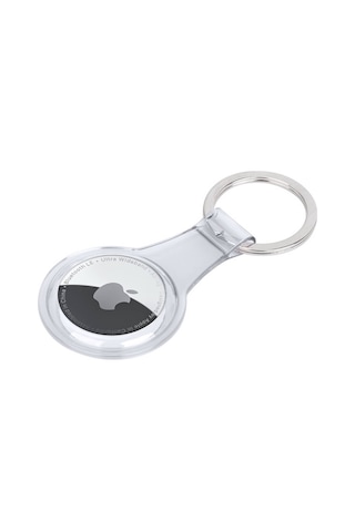 Zore Airtag 07 Uyumlu Silikon Anahtarlık-renksiz