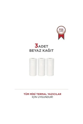 Premium Torima Beyaz 1paket 3adet Termal Rulo Kağıt Cihaz Rulosu Ofis Malzemesi Kırtasiye