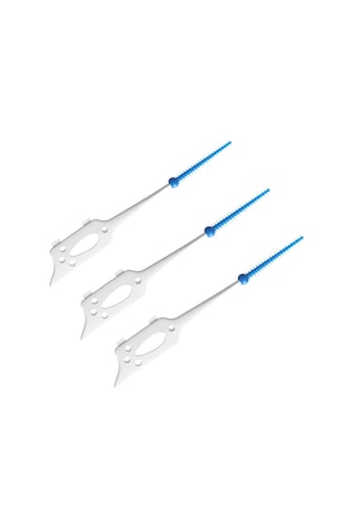 Sones 40 Adet / Kutu Silikon Diş Arası Fırçalama Ağız Temizleme Boşluk Fırçası Mavi