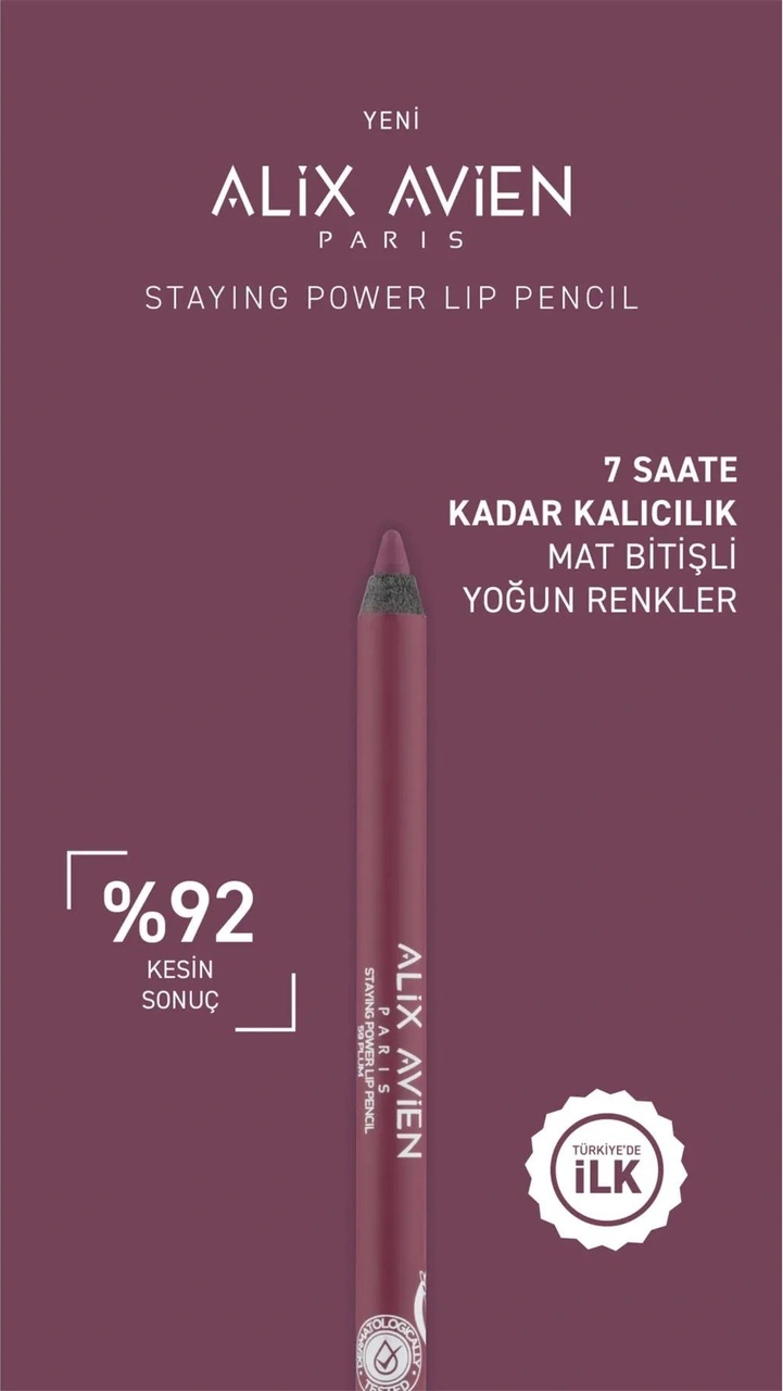 Alix Avien Suya Dayanıklı Akma Ve Dağılma Yapmayan Uzun Süre Kalıcı Yumuşak Uçlu Göz Ve Dudak Kalemi Seti