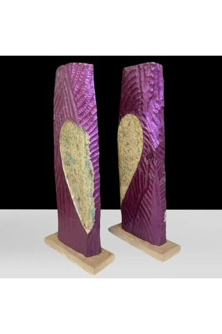 Uretti-yaşar 3037 - El Yapımı 2'li Dekoratif Kalp Desenli Lamba 2 Adet