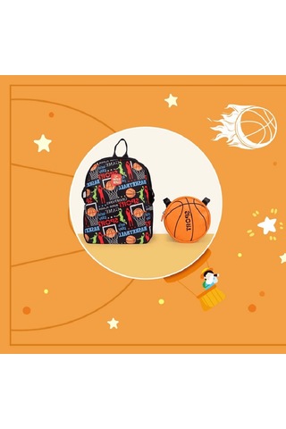 Supercute Two İn One Sırt Çantası - Basketball Siyah