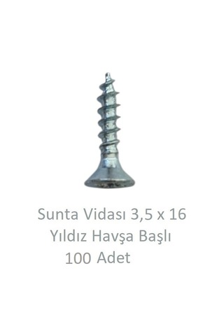 Sunta Vidası, 3,5 X 16 Mm, 100 Adet, Yhb Vida 3,5 x 16