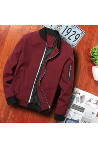 Pasifix Erkek Fermuarlı Ceket Hip Hop İnce Fit Ceket 001