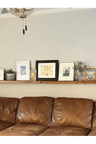 Doğal Ahşap 15x60x4 Cmtek'li Gizli Bağlantılı Raf Ahşap