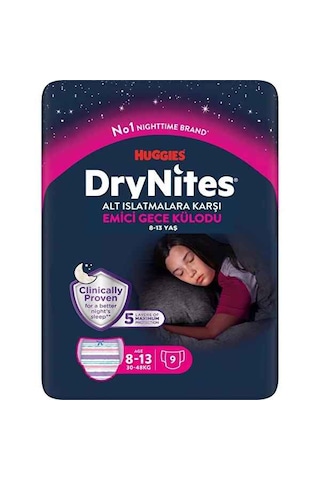 Huggies Drynites Gece Külodu Kız 8-13 Yaş 30-48 Kg 1 Paket 9 Adet