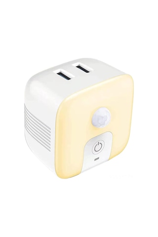 Youtek Xs-010-pır Akıllı Led Pır Sensörlü Duvar Lambası, 1.5w Isık Kontrol Ve Şarj Fonksiyonu, Koridor, Balkon, Garaj Için Dış Ve İç Aydınlatma Kare, Sıcak Işık Diğer