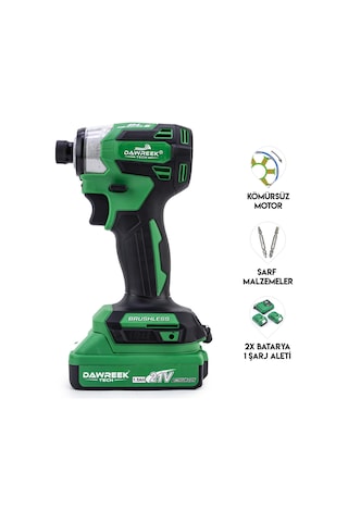 Dawreek BT0208 Akülü Torklu Vidalama Makinesi - Yeşil
