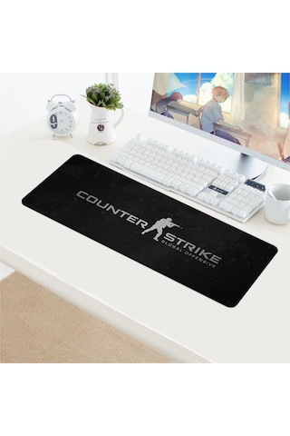 Counter Strıke 70X30 Cm Oyuncu Mouse Pad Kaydırmaz Dikişli