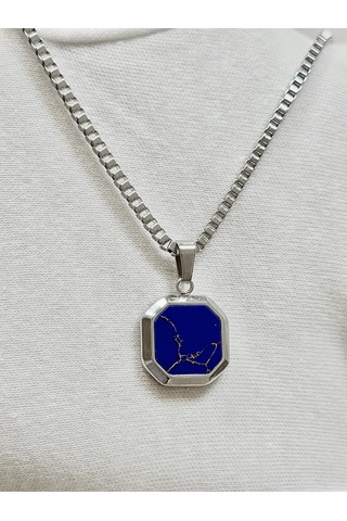 Gümüş Çelik Erkek Kolye Frj10144a-a3 2 Yıl Garantili Hediye Paketli Çok Renkli