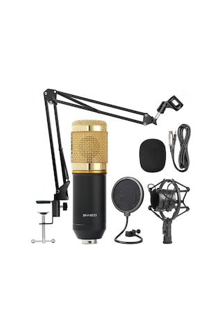 Bm800 Profesyonel Stüdyo Kayıt Mikrofon Seti Youtuber Twitch Oyun Mikrofon Kiti