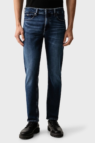 Boss Pamuklu Slim Fit Düz Paça Jeans Erkek Kot Pantolon 50568807 417 Lacivert