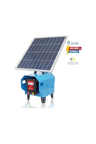 Puhu Compact Güneş Enerjili Elektrikli Çit Cihazı 60 W 8 Joule 80.000 M