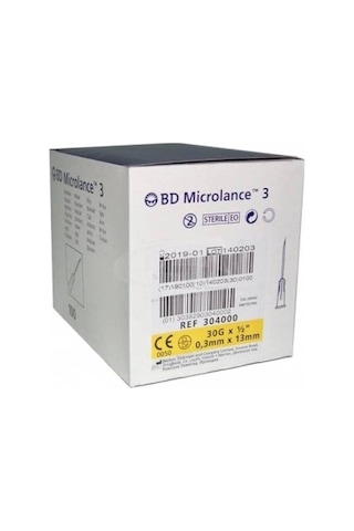 BD 30 G Microlance 3 Mezoterapi İğnesi 0.3 MM x13 MM 100 Lük Kutu BD 30 G Microlance 3 Mezoterapi İğnesi 0.3 MM x13 MM 100 Lük Kutu