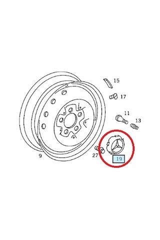 Mercedes W460 W461 W462 G Class Jant Göbeği. - 4604010025