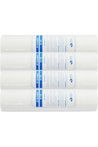 Atwfs Su Arıtma 10 Inç 4 Adet 1-mikron Tortu Su Filtresi Kartuşu Pp Pamuk Filtre Su Filtresi Sistemi