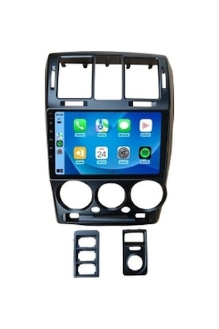 Hyundai Getz Siyah 2003-2011 4gb Ram 32gb Hafıza 4 Çekirdek Carplay Kamera Android Multimedya 9"