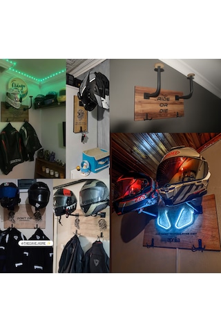 Dekoratif Kask Askısı - Motosiklet Kaskı Askılığı - Kask Tutucu- Duvara Monte Kask Tutamacı 1 Adet