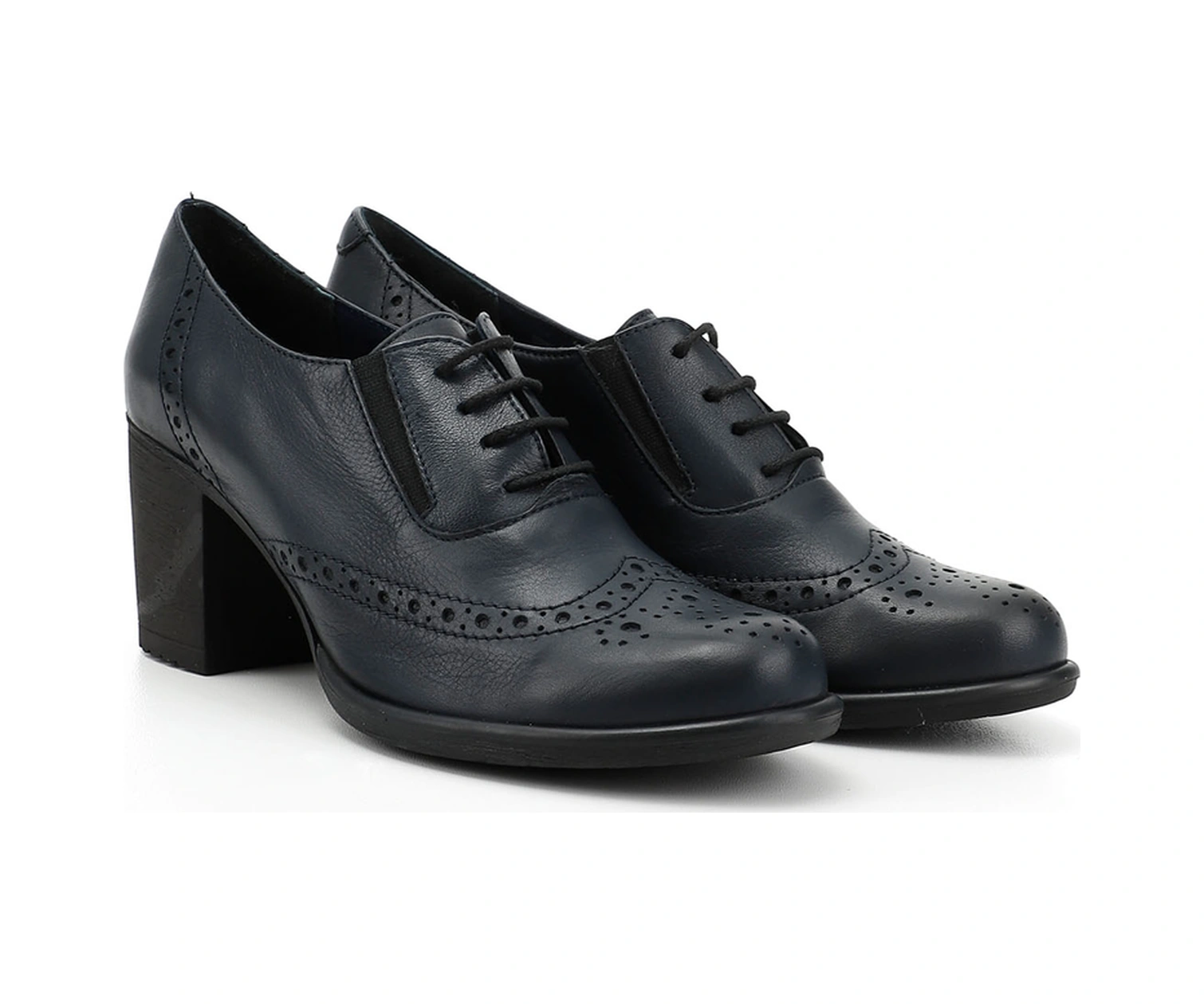 Gönderi R Kadın Lacivert Antik Bağcıklı Orta Kalın Topuklu Hakiki Deri Oxford Ayakkabı Gdza13424040 Lacivert