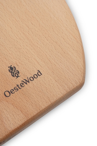 Yekpare Masif Ahşap Sunum Kesme Tahtası Desenli Kayın Medium 1