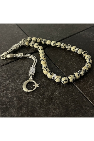 Sertifikalı Dalmaçyalı Jasper 6mm 33lük Doğal Taş Tesbih