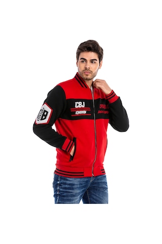 Cipo & Baxx Cl500 Erkek Kaşe Kolej Mont Slim Fit, Düğmeli, Kışlık Şık Tasarım Kırmızı
