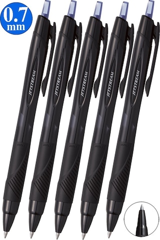 Mavi Jel Uçlu Pilot Kalem 5 Adet Uniball Jetstream Sxn-157s 0.7 Mm Basmalı Pilot Kalem Roller Uçlu Likit Mürekkepli