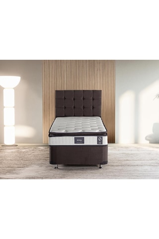 Niron King Yatak Seti 80x180 Tek Kişilik Yatak Baza Başlık Takımı