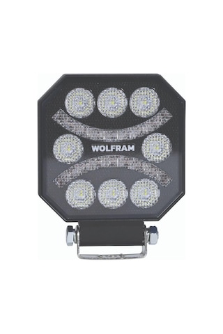 Wolfram 32003 10v-30v Çalışma Lambası 8led Emojili Altıgen 45w 3700 Lümen Kırmızı+beyaz E Belgeli