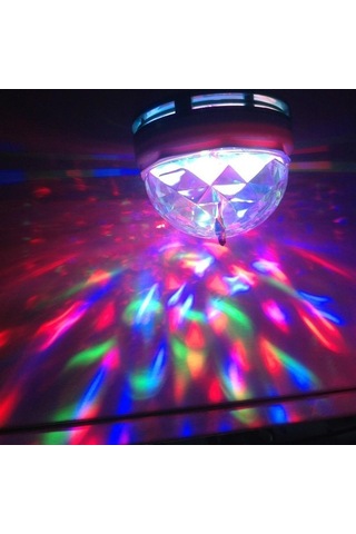360 Derece Dönen Disko Tarzı Renkli Dekoratif Disco Lamba Diğer