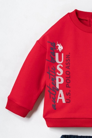 U.S. Polo Assn. Erkek Bebek Baskılı Kırmızı Uzun Kol Pijama Takım Usb3163-c-v1 Usb3163-c-v1