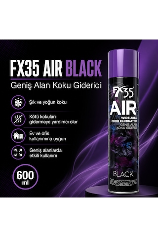 Air Black 600 Ml Geniş Alan Koku Giderici Sprey Ev, Ofis Ve Araç Kokusu 1
