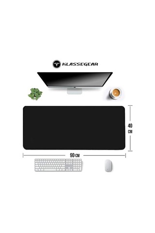 Klasse Classic Mouse Pad, Dikişli Kenar, Kaymaz Taban, Büyük Boy Pürüzsüz Yüzey, Baskısız Ofis Tipi Masa Koruyu