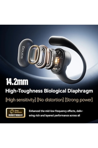 Sanag C16s Bluetooth 5.4 Kablosuz Kulaklık Açık Kulak Ows Kulaklık Hifi Ses Bej