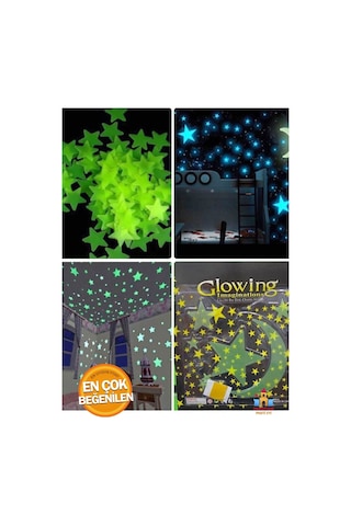 Gece Parlayan Fosforlu Yıldız Sticker: Oda Dekorasyonunuzu Büyülü Bir Atmosfere Dönüştürün