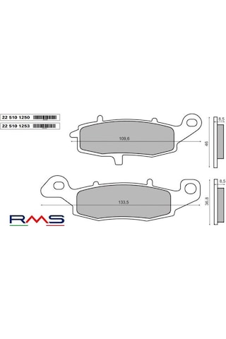 Kawasakı Er-6 F Ön Sağ Fren Balata Rms