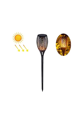 Cbtx Bahçe Aydınlatma 96 Led Güneş Alev Işığı Açık Bahçe Çim Işığı Bahçe Peyzaj Meşale Işığı