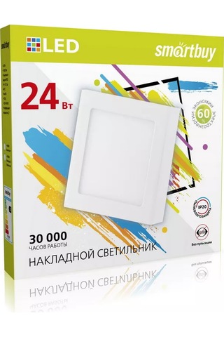 Smartbuy Square Sdl 24w / 6500k / Ip40 Yüzeye Monte Aydınlatma 246885901 Beyaz