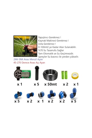 Rainbird Otomatik Çim Sulama Fiskiye Sprey Seti