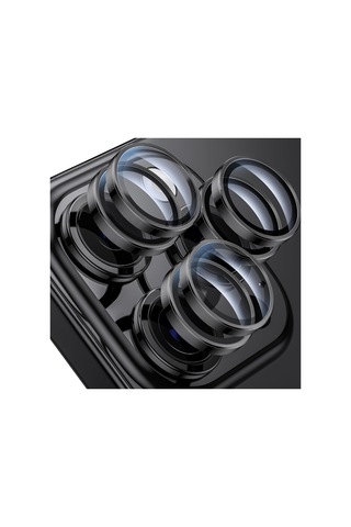 Apple Uyumlu iPhone 16 Pro Max Raze Metal Kamera Lens Koruyucu Gri