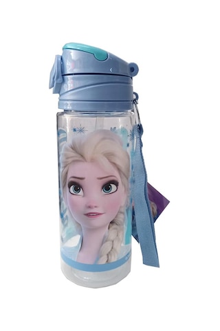 Kız Çocuk Frozen Matara 500 Ml 1 Adet Lisanslı Elsa Karlar Ülkesi Suluk Okul Matarası Öğrenci Suluğu Mavi