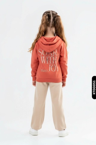 Xo Kids Kız Çocuk 2li Kombin Takım 8-14 Yaş Set0388 Ekru