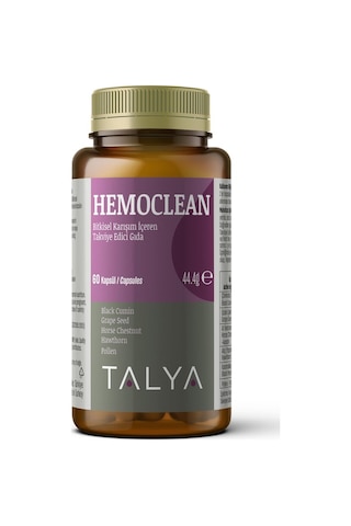 Talya Hemoclean Bitkisel Karışım İçeren Takviye Edici Gıda 60 Kapsül