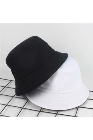Emirteks Beyaz Unisex Panama Kova Bucket Şapka Beyaz