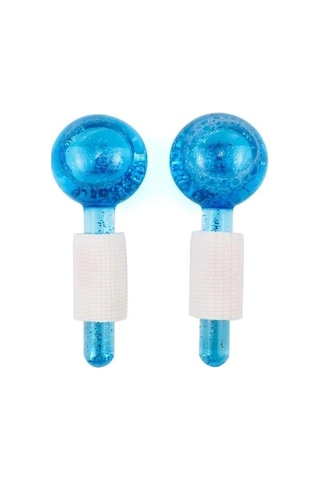 Fildişi 2 Adet Kristal Buz Yüz Göz Masajı Küre Rulo A3fbcg Çok Renkli