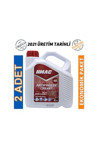 H-Mac Kırmızı Antifriz -40 Derece 3 Lt 2 Adet