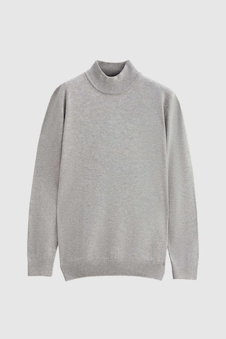 Classics Men Regular Fit Yarım Balıkçı Yaka Basic Triko Kazak-7125 Gri