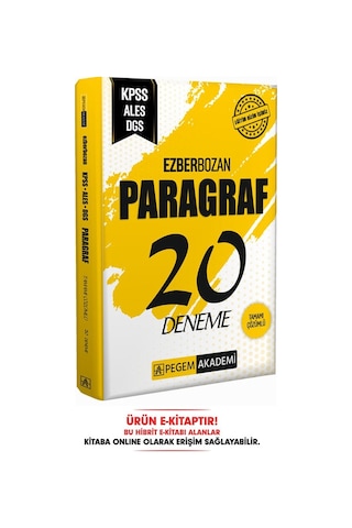 Ezberbozan Kpss Ales Dgs Paragraf 20 Deneme E-kitap