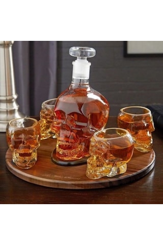 Konyax Crystal Head Kuru Kafa Cam Şişe 350 Ml